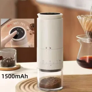Rechargeable coffee grinder with ceramic core